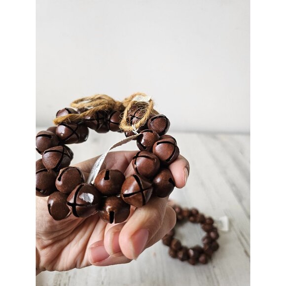 Bell wreath ornament set living quarters Xmas country folk tree - Picture 5 of 8